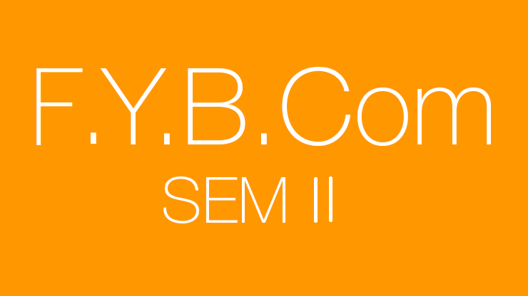 F.Y. B.Com Sem-II