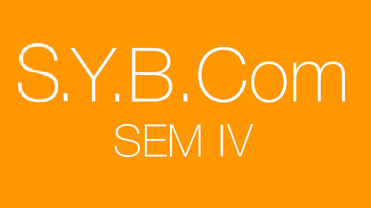 S.Y. B.Com Sem-IV
